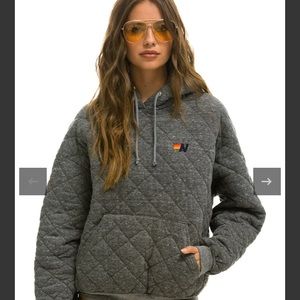 NWOT AVIATOR NATION quilted hoodie STILL ON AN website!!